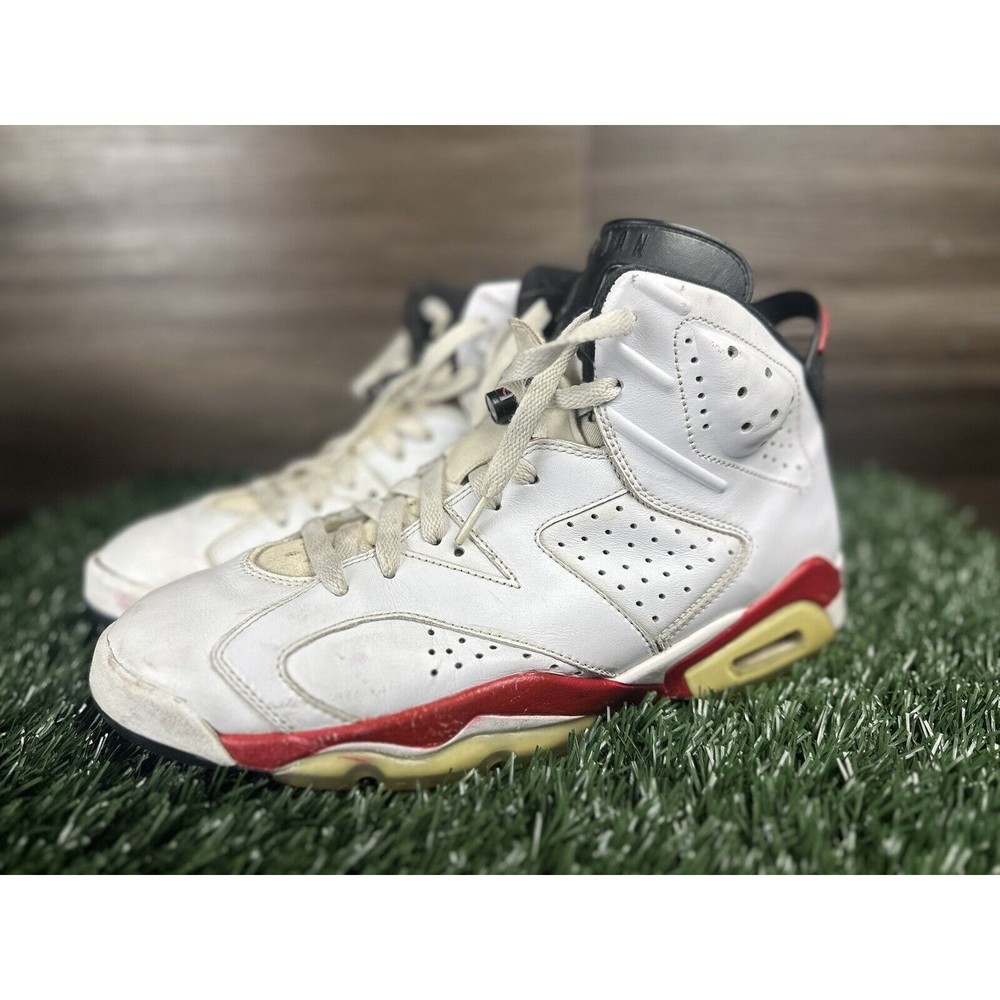 Nike Air Jordan 6 Retro BG White Infrared 384664-102 - Size 10.5 As Is Painted